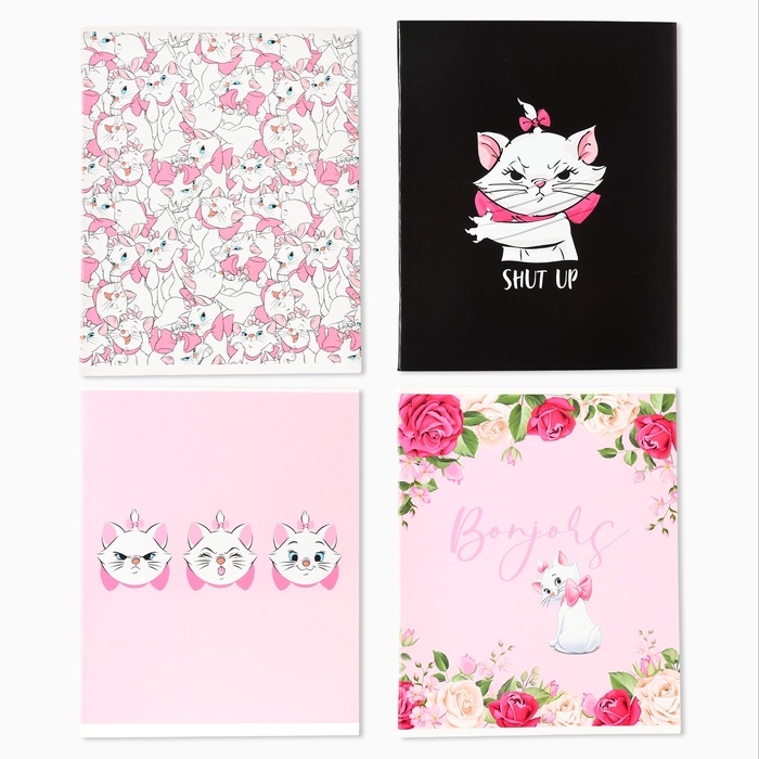 Набор тетрадей 48 листов, в клетку, А5, Коты-аристократы