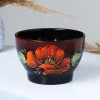 Набор салатников "Лето" 6х0,2л / 1х1л, мак на черном Набор салатников "Лето" 6х0,2л / 1х1л, мак на черном