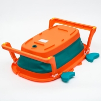 Ванночка детская складная со сливом, &laquo;Краб&raquo;, 67 см., цвет бирюзовый/оранжевый