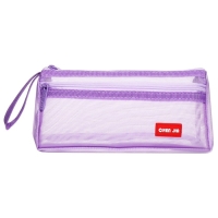 Пенал школьный на молнии Calligrata "Сетка", 2 отделения, сиреневый Пенал школьный на молнии Calligrata "Сетка", 2 отделения, сиреневый