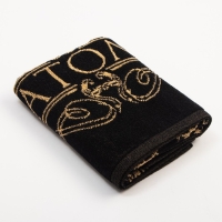 Полотенце именное махровое Этель "Анатолий" чёрный, 50х90см, 100% хлопок, 420гр/м2 Полотенце именное махровое Этель "Анатолий" чёрный, 50х90см, 100% хлопок, 420гр/м2