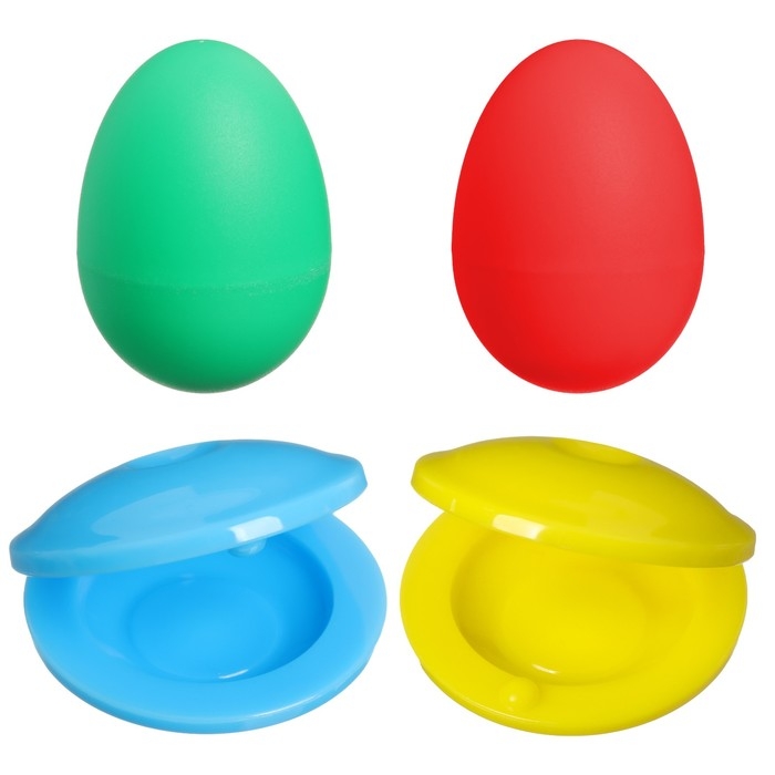 Набор погремушек «Перкуссионные маракасы: яички, кастаньеты», 4 шт., цвет МИКС, Крошка Я Набор погремушек «Перкуссионные маракасы: яички, кастаньеты», 4 шт., цвет МИКС, Крошка Я