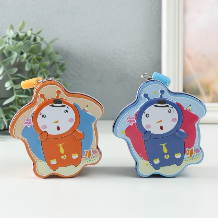 Копилка металл "Забавный пришелец" МИКС 5,5х9,5х10 см