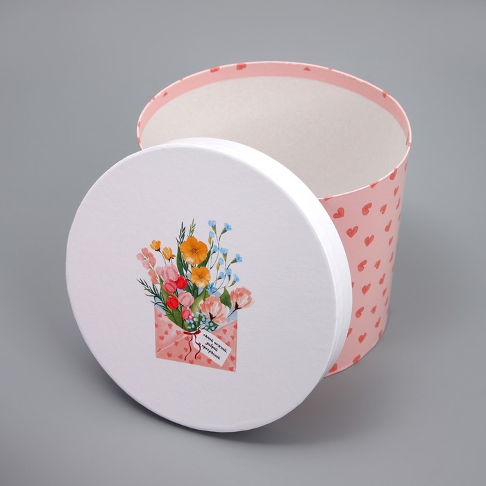 Набор шляпных коробок 3 в 1, упаковка подарочная, &laquo;Букетики&raquo;, 16 х 16 х 14‒20 х 20 х 17 см