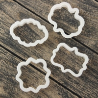 Набор форм для печенья Доляна &laquo;Рамки&raquo;, 4 шт: 9&times;7,5 / 8,7&times;6,6 / 8&times;9 / 8,5&times;6,5 см, цвет белый