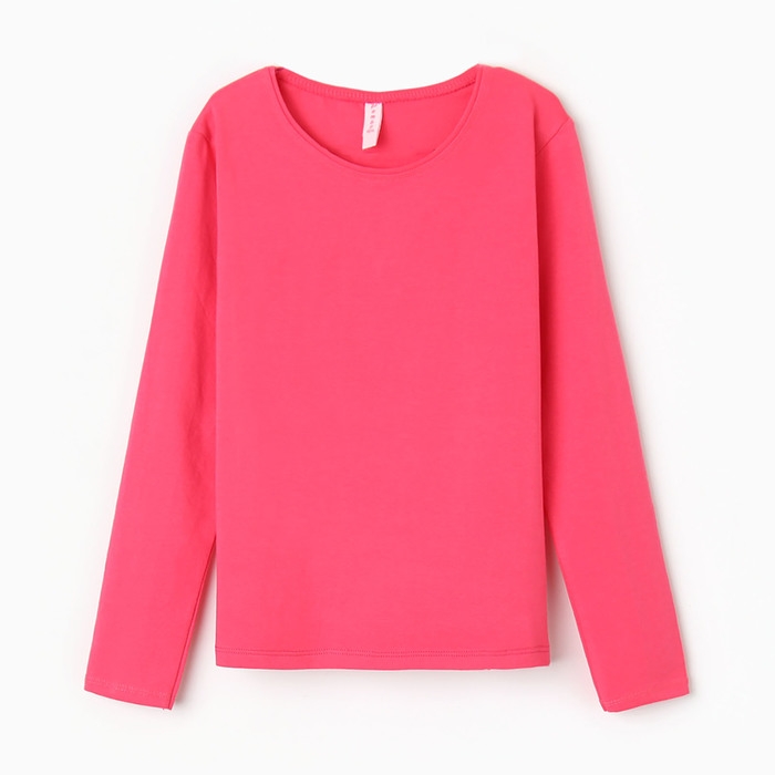 Лонгслив для девочки, цвет яр.розовый, рост 134 Лонгслив для девочки, цвет яр.розовый, рост 134