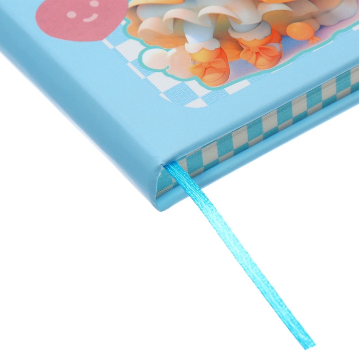 Записная книжка подарочная 96л,линия, с хлястиком, срез с рисунком обложки, Аниме (12,9х9см)   10539