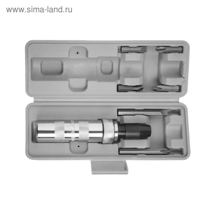 Отвертка ударная "СЕРВИС КЛЮЧ" 71575, 1/2", 6 насадок-бит, 8 мм, металлическая рукоятка