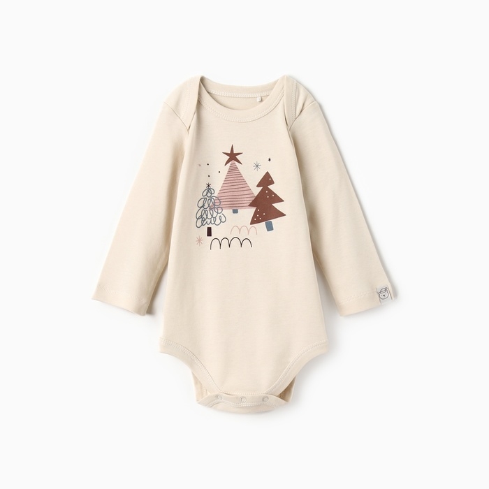 Боди с дл. рукавом Крошка Я "Новогодние игрушки", рост 80-86 см