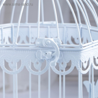 Клетка шестиугольная "Бабочки", 23х40см, белая Клетка шестиугольная "Бабочки", 23х40см, белая