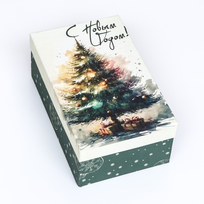 Коробка прямоугольная "Елка новогодняя" ,27 &times; 17 &times; 11 см