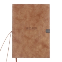 Ежедневник датированный 2025 года, А5, 176 листов ESCALADA, мягкая обложка из искусственной кожи, блинтовое тиснение, ляссе, блок 70 г/м2, бежевый