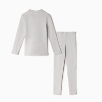 Термобелье для девочки (лонгслив, легинсы) цвет серый меланж, рост 122 Термобелье для девочки (лонгслив, легинсы) цвет серый меланж, рост 122