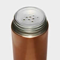 Солонка стеклянная &laquo;Стиль&raquo;, 150 мл, 5,5&times;8 см, цвет бронзовый