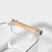 Контейнер для хранения с ручкой LaDо́m &laquo;Кристалл&raquo;, 28,5&times;15,3&times;11 см, цвет прозрачный