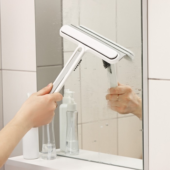 Щётка для окон Raccoon &laquo;Компакт&raquo;, дополнительная щётка в ручке 17,5&times;15 см, сгон TPR 22 см, абразивная моющая часть 26,5&times;22&times;4,5 см