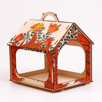 Деревянный скворечник - кормушка для птиц &laquo;Птички&raquo;