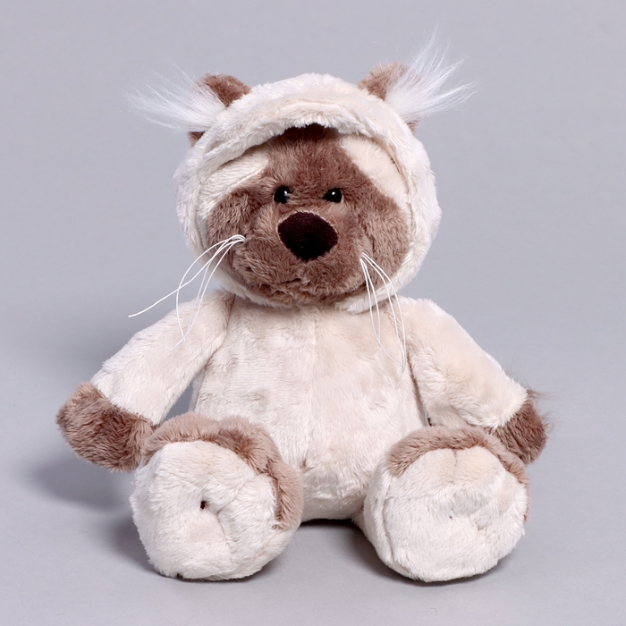 Мягкая игрушка &laquo;Котик&raquo; в костюме, 25 см, цвет бежевый