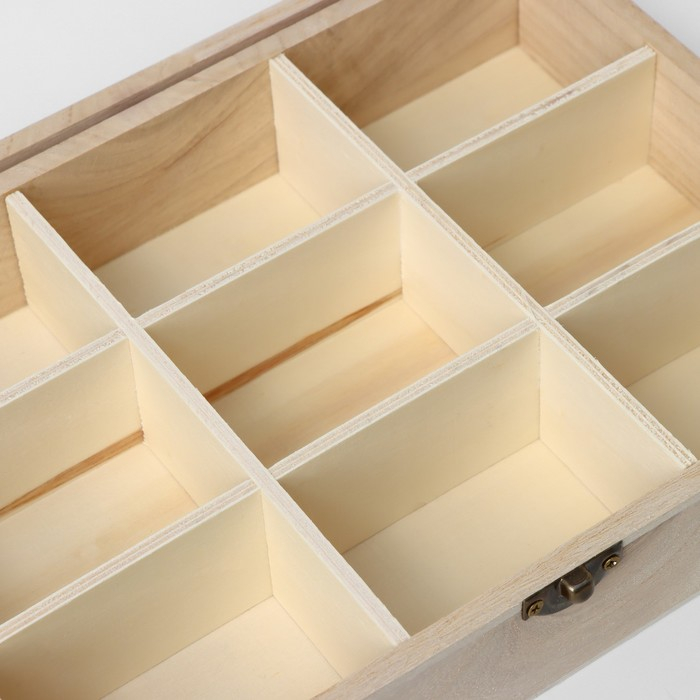 Ящик для хранения чайных пакетиков Доляна &laquo;Ахмадабад&raquo;, 9 ячеек, 24&times;17,3&times;6,5 см