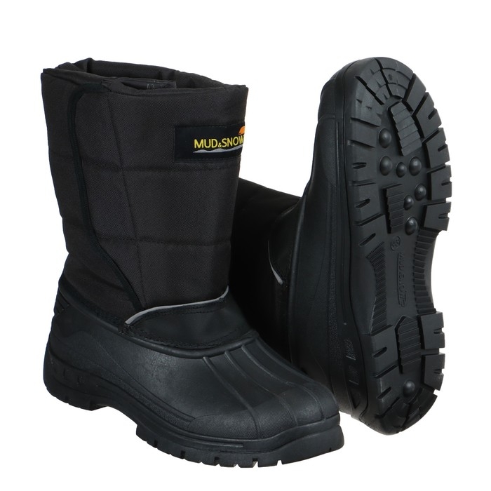 Сапоги комбинированные зимние (сноубутсы), ТЭП+искусственный мех, цвет чёрный, размер 42