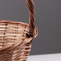 Корзина &laquo;Новая&raquo;, дно:34&times;24 см, верх:43&times;37 см, H=14/19/41 см, ручное плетение, шпон, лоза