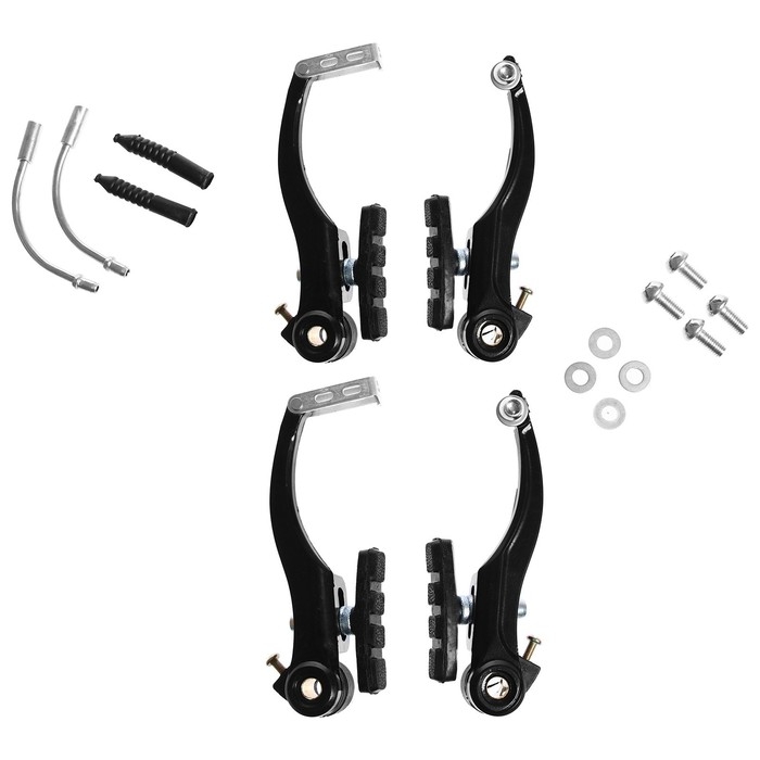 Комплект тормозов Dream Bike V-brake, алюминий, рамки 110 мм, колодки 60 мм, цвет чёрный Комплект тормозов Dream Bike V-brake, алюминий, рамки 110 мм, колодки 60 мм, цвет чёрный