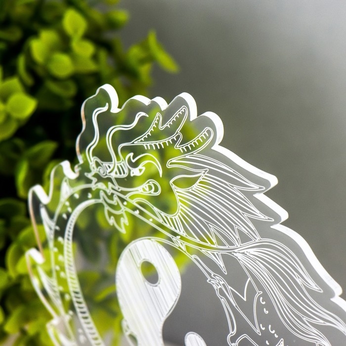 Светильник "Китайский дракон" LED белый 14х9,5х16 см