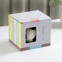 Кружка керамическая с крышкой &laquo;Футбольный мяч&raquo;, 380 мл