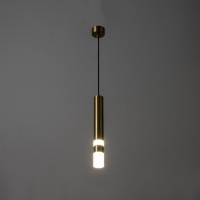 Светильник BayerLux Подвес "Гелла" LED 6Вт 4000К латунь 4х4х30-230см