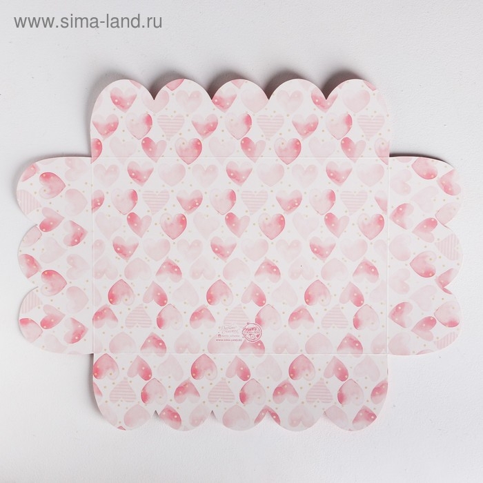 Коробка для печенья, кондитерская упаковка с PVC крышкой, &laquo;Для любимых&raquo;, 20 х 30 х 8 см