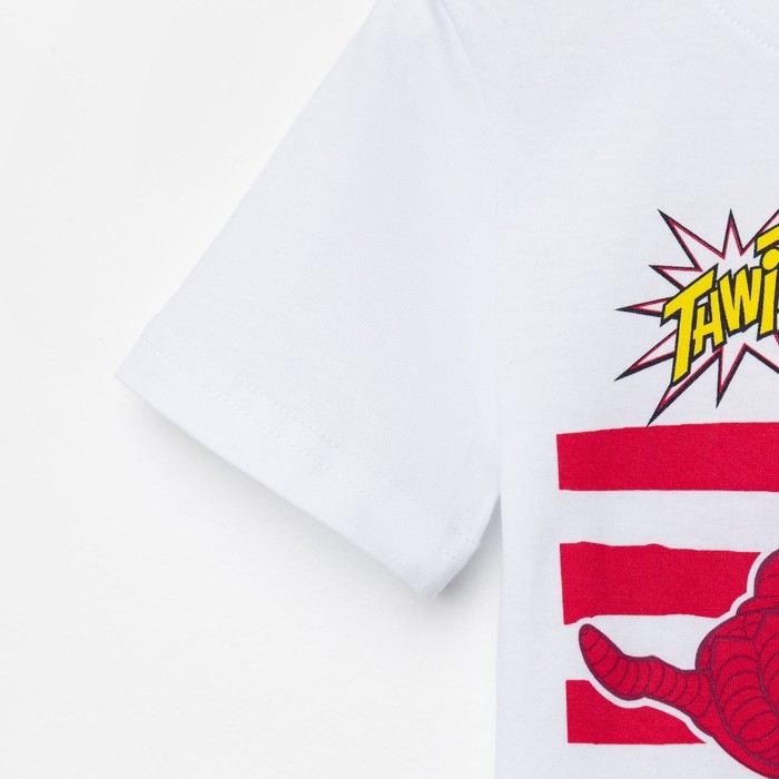 Футболка детская Человек-Паук, рост 110-116, белый