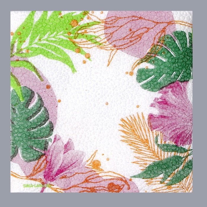 Салфетки бумажные однослойные «Листья», 24 × 24 см, в наборе 20 шт. Салфетки бумажные однослойные «Листья», 24 × 24 см, в наборе 20 шт.