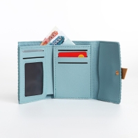 Кошелёк женский на кнопке, цвет голубой Кошелёк женский на кнопке, цвет голубой