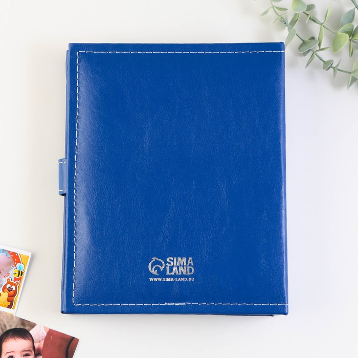 Фотоальбом на 200 фото с 2 местами под фото на обложке "Наше чудо", экокожа