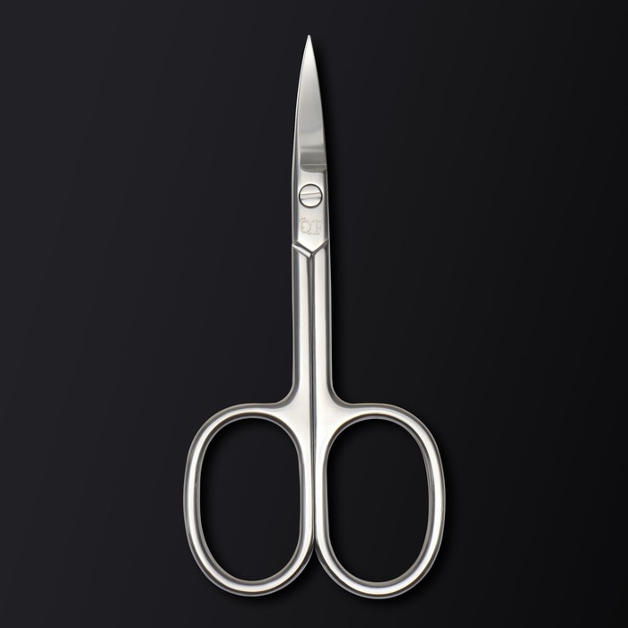 Ножницы маникюрные &laquo;Premium&raquo;, загнутые, широкие, 9,3 см, на блистере, цвет серебристый