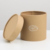 Набор шляпных коробок из крафта 2 в 1, упаковка подарочная, &laquo;Only for you&raquo;, 12 х 12, 15 х 15 см