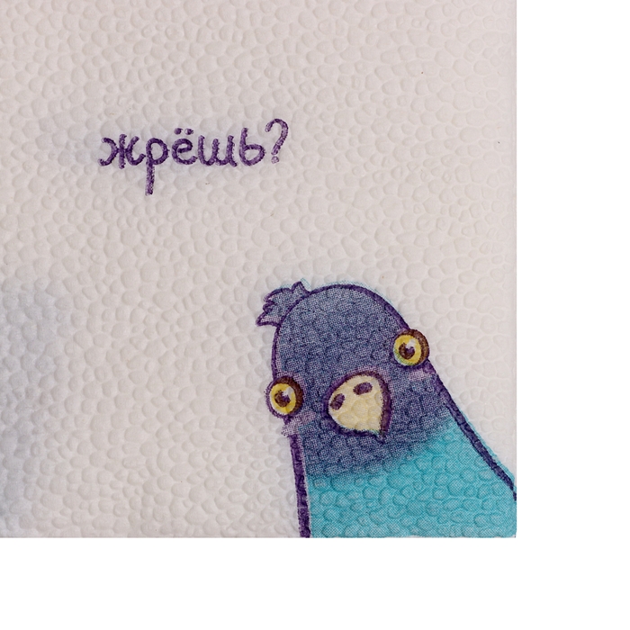 Салфетки бумажные однослойные Салфетки бумажные однослойные "Жрёшь?", 24х24 см, набор 20 шт.