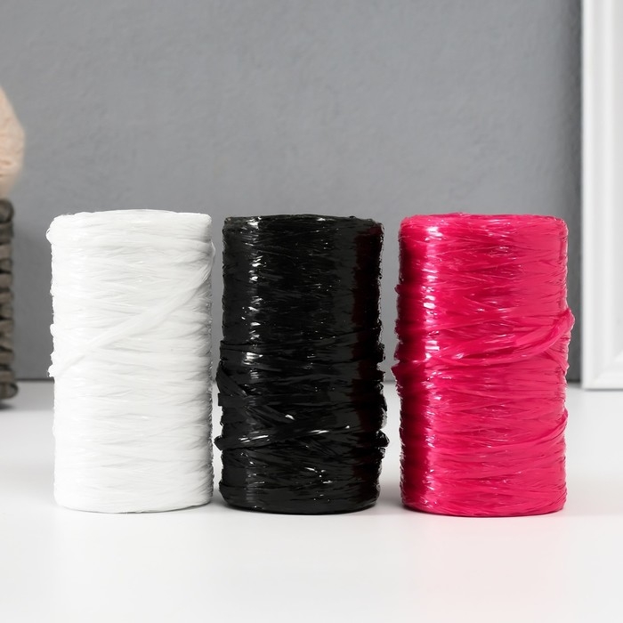 Пряжа "Для вязания мочалок" 100% полипропилен 300м/75&plusmn;10 гр (набор 3 шт. МИКС №11)