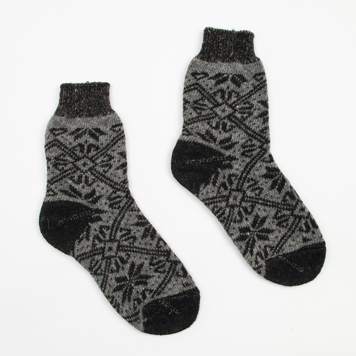 Носки мужские шерстяные, цвет серый, размер 25 Носки мужские шерстяные, цвет серый, размер 25