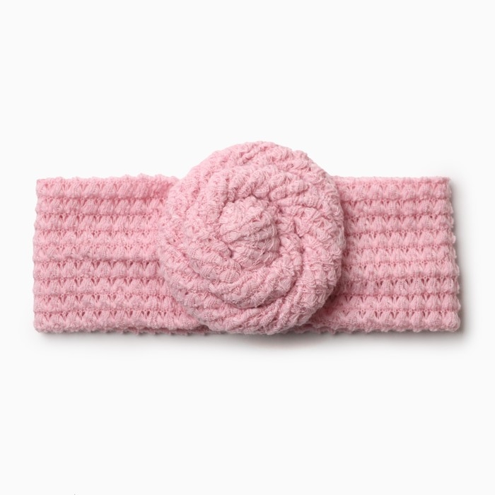 Повязка на голову Крошка Я &laquo;Бантик&raquo;, цв. розовый, р-р 46-48