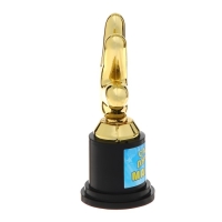 Наградная фигура &laquo;Самый лучший мальчик&raquo;, пятерня, кубок, пластик, золото, 6,5 х 10,5 х 4 см.