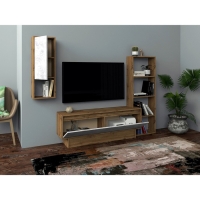 Гостиная "Сенатор-1", 1750 х 300 х 1410, дуб вотан / цемент