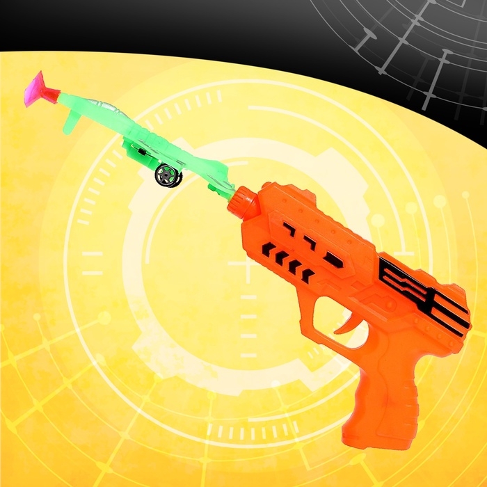 Пистолет &laquo;Лётчик&raquo;, стреляет присосками, со свистком, цвет МИКС