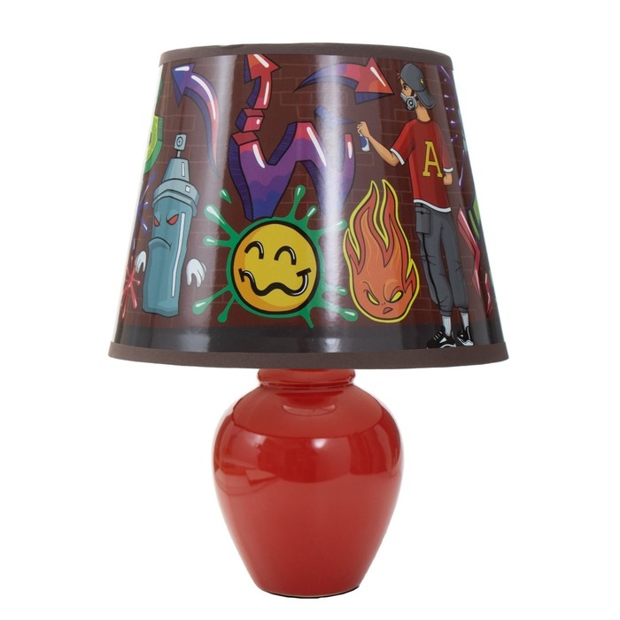 Настольная лампа "Граффити" Е14 15Вт красный RISALUX