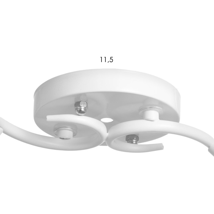 Люстра "Ава" 2хЕ27 40Вт бело-хромовый 45х26х27 см BayerLux