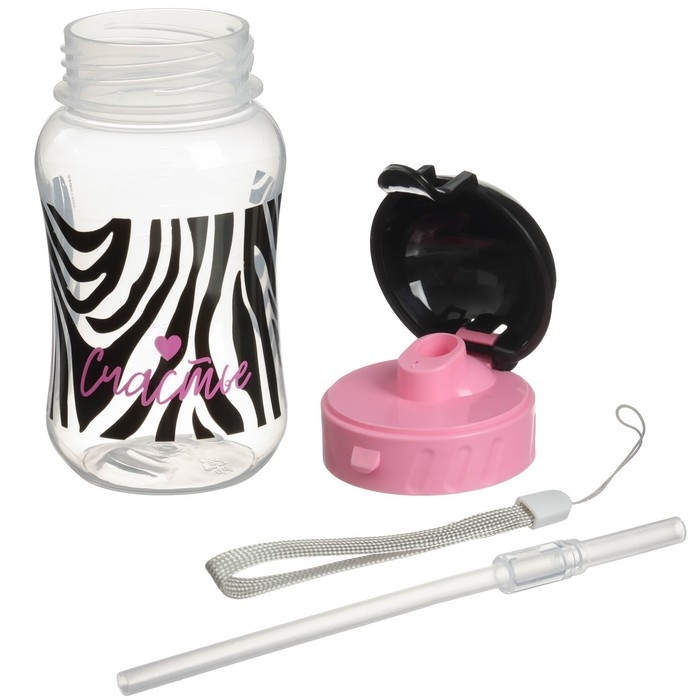 Поильник-непроливайка с трубочкой,от 9 мес., 270 мл., &laquo;Зебра&raquo;, M&B