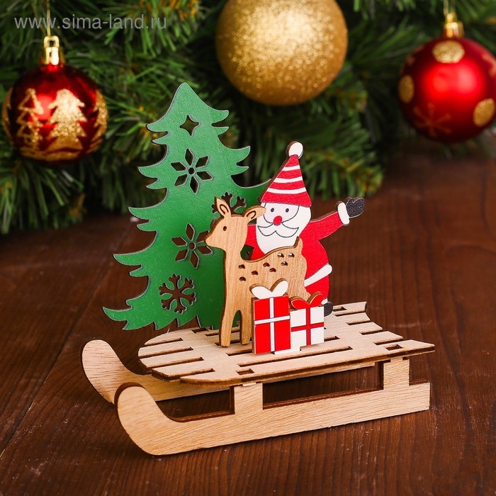 Декор «Дед мороз с оленем на санях» Декор «Дед мороз с оленем на санях»