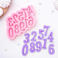 Молд &laquo;Цифры&raquo;, силикон, 15&times;10 см, цвет МИКС