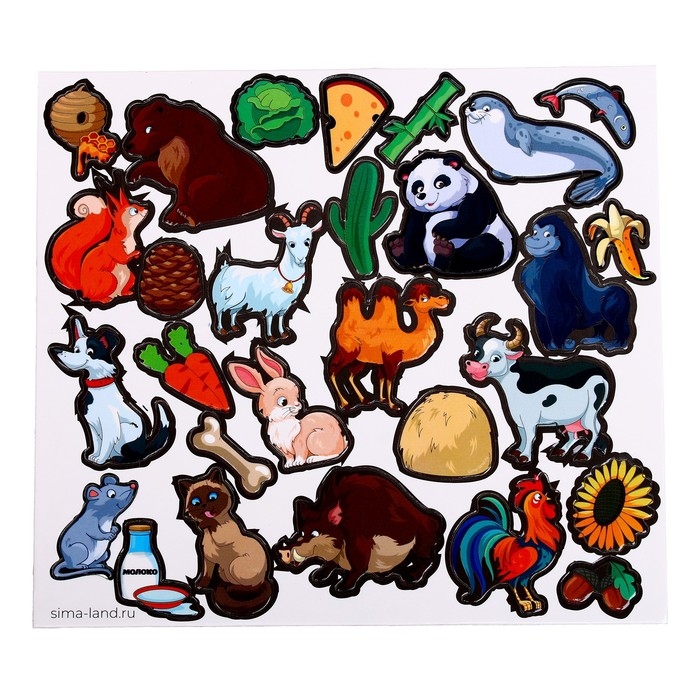 Развивающие магниты &laquo;&lrm;Кто что ест&raquo;&lrm;