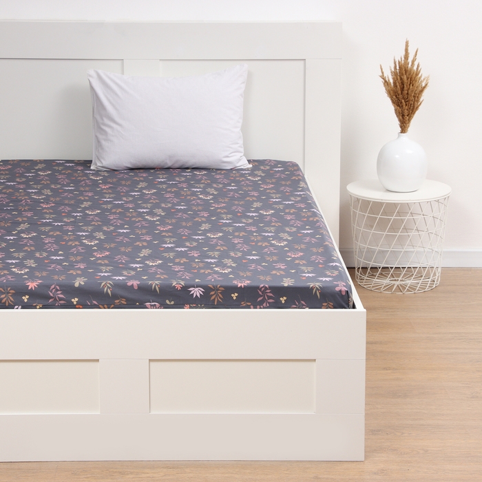 Простыня на резинке LoveLife Flower morning, 160*200+25 см, 100%хлопок, сатин, 125 г/м&sup2;